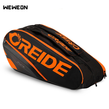 Double-Layer Tennis Bag 6-12 Rackets EVA Badminton Backpack Large With Shoes Pocket Bulk Storage Waterproof Racquet Sport Cover