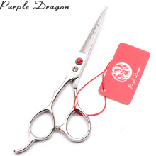 Left-Hand 5.5" 6" 7" Stainless Red GEM Purple Dragon Dogs Grooming Scissors Straight Scissors Thinning Shears Pet Scissors Z8000