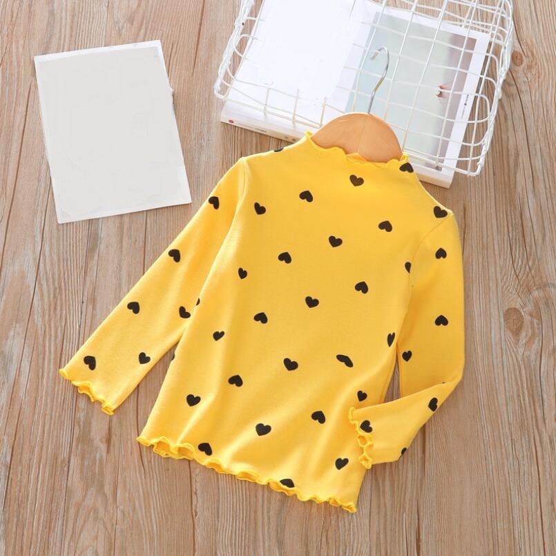 2021 Girls T-shirts Long Sleeve Cotton Basic T shirt Baby Toddler Girl Blouse Shirts Kids Tops Tee Children Clothes JW8051