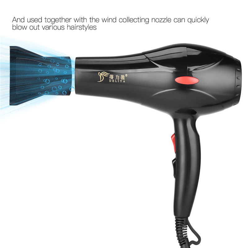 Hair Dryer Blow Portable High Power Professional Electric Hair Dryer Travel Hairdressing Hot&Cool with Wind Collecting Nozzle