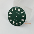Watch Parts 28.5mm Green/Black Watch Dial Luminous Marks Date Window Suitable For NH35 Automatic Movement Watch Mod Dial