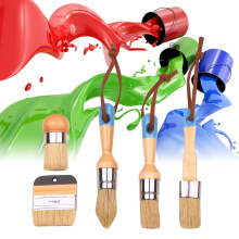 5pcs Paint Brushes Set Household Paint Brushes Includes Round/Pointed/Flat Brush with Ergonomic Handle Painting and Waxing Tool