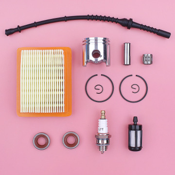 35mm Piston Ring Pin Circlip Kit For Stihl FS120 FS 120 Grass String Trimmer Air Fuel Filter Line Hose Oil Seal Spark Plug Set