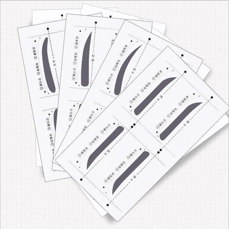 8 Pairs/pack Eyebrow Stencils Template Stickers Make Up Tools Perfilado Cejas Drawing Card Sobrancelha Adesivo Maquiagem