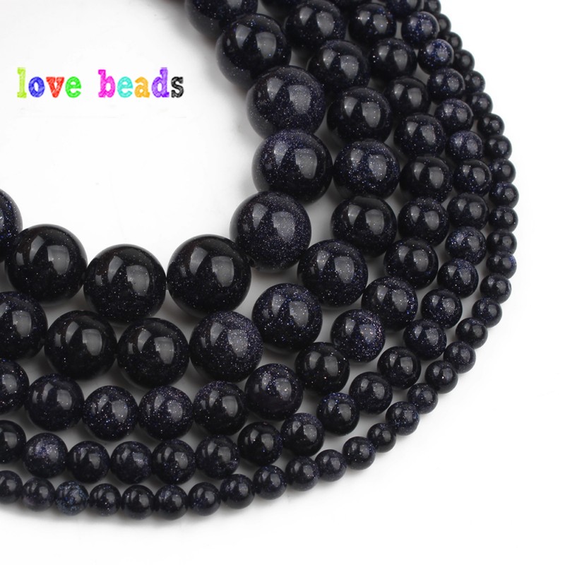 Natural Stone Beads Blue Sandstone Beads 2/3/4/6/8/10/12mm Beads For Jewelry Making DIY Necklace Accessories