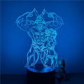 3D LED Night Light My Hero Academia All Might Strong And Weak Anime Figure 7 Colors Touch Optical Illusion Lamp Bedroom Kids Gif