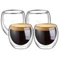 Double cups Wall Insulated shot Glass Espresso Cups creative Drinking Tea Latte Coffee Mugs drinking cup Whiskey Drinkware