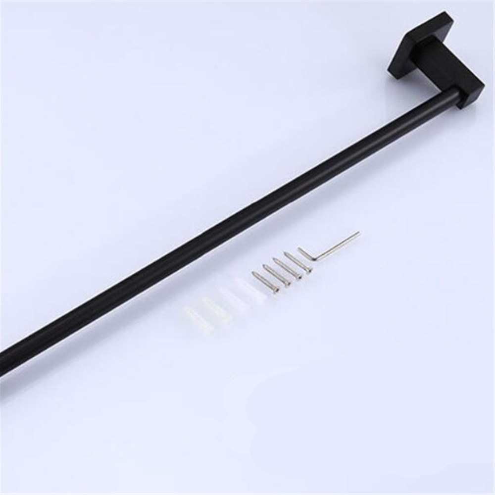 40/50/60 cm Vintage Black Stainless steel Towel Bar Wall Mounted Bathroom Accessories Single Towel Rack Modern Towel Hang