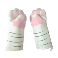 3D Cartoon Cat Paws Oven Mitts Long Cotton Baking Insulation Gloves Microwave Heat Resistant Non-slip Kitchen Gloves**