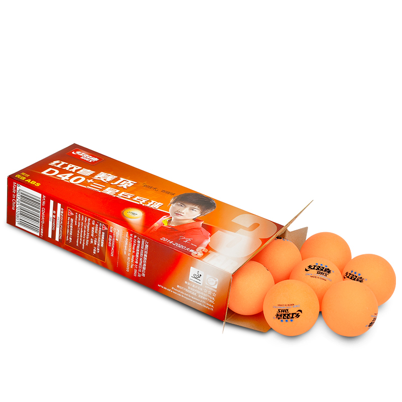 Original Dhs New 3-star D40+ Table Tennis Balls 3 Star Seamed Abs Balls Plastic Orange Poly Ping Pong Balls
