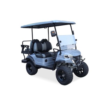 Lightweight Elevated Four-Seat Golf Cart Gray