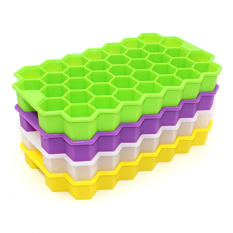 37 Cubes Ice Tray Cube Mold Creative DIY Honeycomb Shape Ice Cube Ray Mold Ice Cream Party Cold Drink Bar Cold Drink Tools