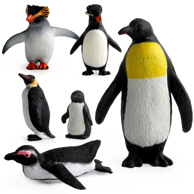 9 Kidns Soft Rubber Toys Simulation Penguin Multiple Modeling Animal Figure Collectible Toys Penguin Animal Action Figures Kids