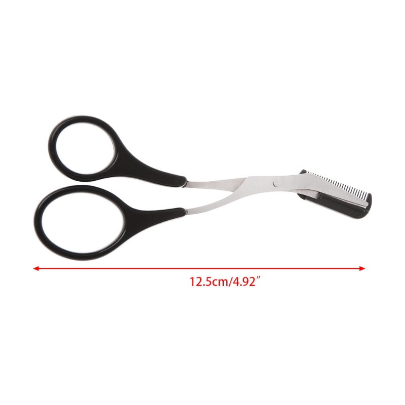 HUAMIANLI Women Eyebrow Trimmer Scissors Comb Eyelash Hair Removal Grooming Cutter Shaping Easy Use