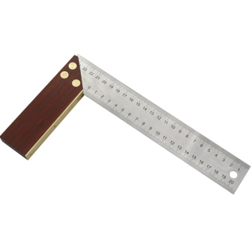 25cm Stainless Steel Angle Finder Ruler with Mahogany Handle 90 Degree Angle Ruler Square Angle Measuring Tool for Carpenters