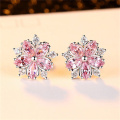 2020 Fashion Explosion Earrings Female Simple Temperament Small Fresh Cherry Blossom Earrings Ladies Fine Jewelry