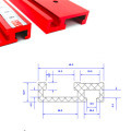 Aluminium Alloy 45-tracks Slot Woodworking Universal chute Rails pushers table saws electric circular saws flip-chips