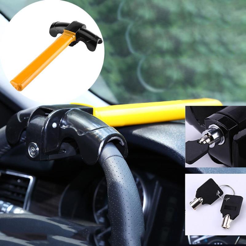 Universal Car Anti-Theft Security Rotary Steering Wheel Lock Auto For SUV Truck Aluminum Alloy Steering Wheel Anti-theft Lock