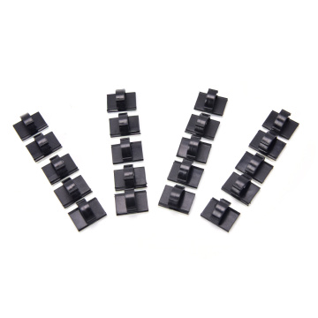 20pcs/lot Black Cable Clips Adhesive Backed Nylon Wire Adjustable Cable Clamps Car Wire Tie Amount Holder
