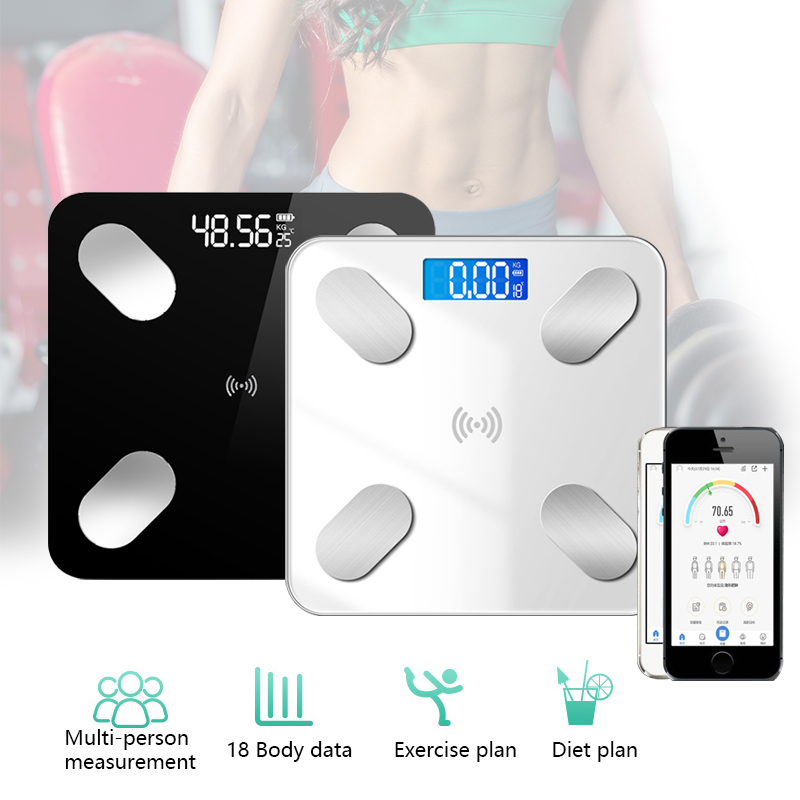 Newest Smart Body Fat Scale LCD Digital Wireless Bluetooth BMI Weight Monitor Health Analyzer Fitness Lose Weight Tools Scale
