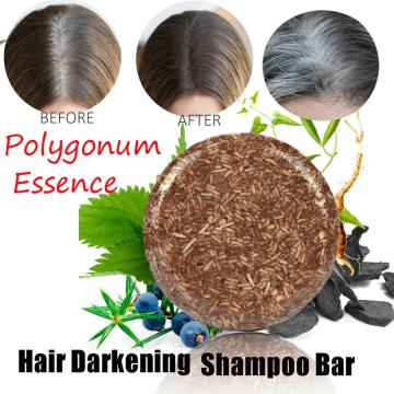 60g Hair Darkening Shampoo Bar Natural Mild Formula Polygonum Essence Soap Hair Regrowth Oil Control Nourishing Hair Shampoo Bar