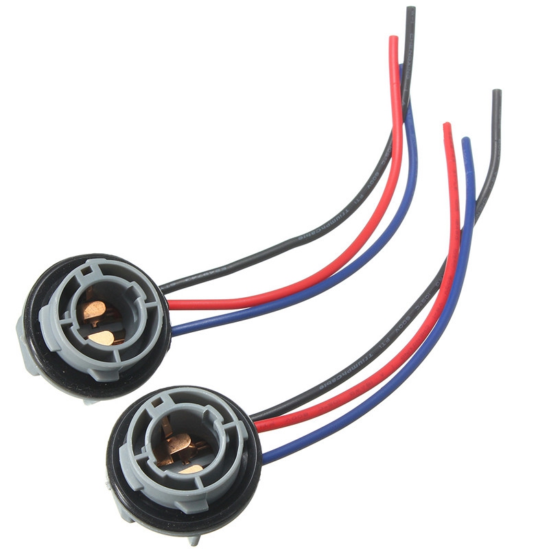 2pcs/lot 1157 Bulb Socket BAY15D Lamp Holder P21/5W Adapter Base Connector For Brake Light Plastic Car Accessories