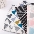 8pc Printed Floral Geometric Triangle Linen Cotton Craft Fabric Bundle Patchwork Cloth DIY Sewing Quilting Handmade Bow Material