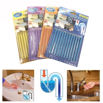 12pcs/bag Sani Sticks sewage decontamination to deodorant The kitchen toilet bathtub drain cleaner sewer cleaning rod Odor-Free