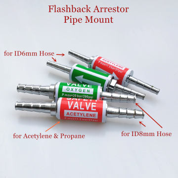Flashback Arrestor 1 Pair Oxygen Acetylene Propane Safety Valve for 8mm 6mm 0.31