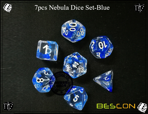 7pcs Nebula Dice Set-Blue-6