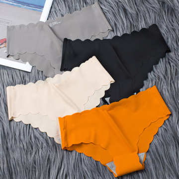 Ice silk seamless women's underwear pure cotton crotch high end Japanese girl underwear