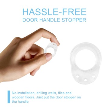 Silicone Door Stopper Transparent Door Handle Buffer Anti Collision Doorknob Buffer To Protect Walls And Furniture Door Stoper