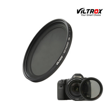 Viltrox Optical Glass Slim ND2-ND400 Neutral Density Fader Variable ND filter Adjustable 52/55/58/62/67/72/77mm for Canon Nikon