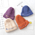 Winter Warm Hat For Kids Embroider Letter Knitted Baby Girl Boy Hat Beanie Crochet Casual Infant Todder Children Caps Bonnet
