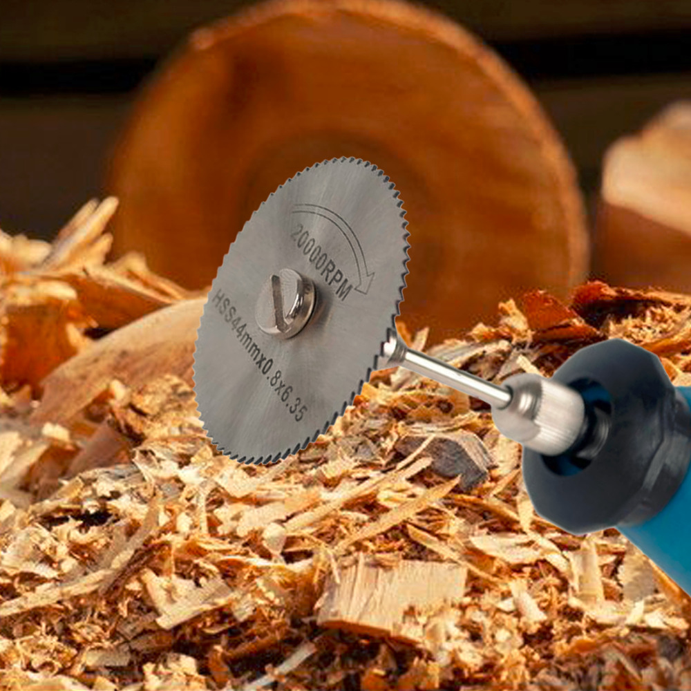 Mini Portable 5pcs Saw Blade Set + 1pcs Mandrel HSS Circular Rotary Blade Wheel Discs Mandrel For Tools Wood Cutting Saw