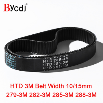 Arc HTD 3M Timing belt length=279 282 285 288 width 6-25mm Teeth93 94 95 96 HTD3M synchronous pulle279-3M 282-3M 285-3M 288-3M