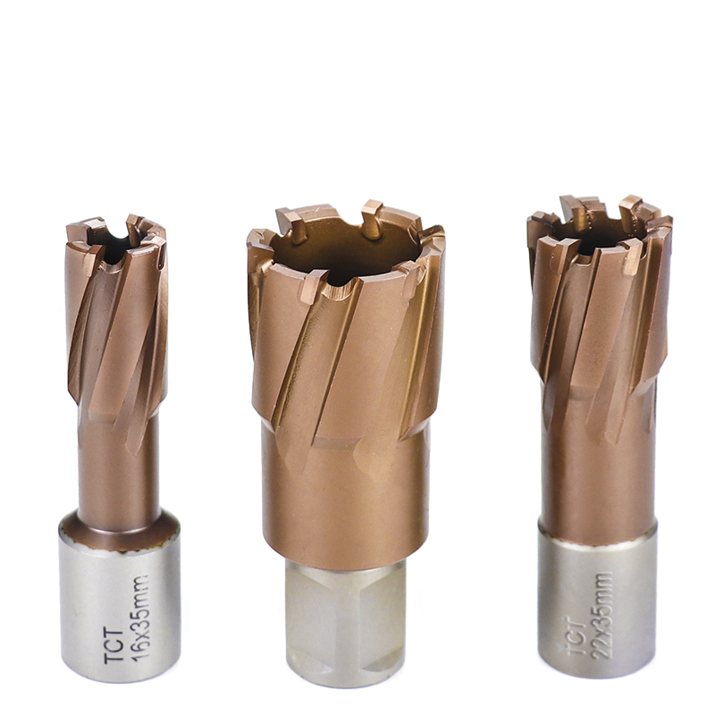 XCAN TCT Hollow Drill Bit TiCN Coating 12-32mm Carbide Annular Cutter Hole Opener Metal Core Drill Bit