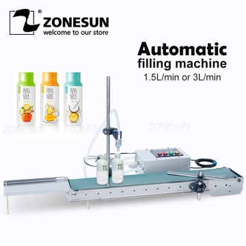 ZONESUN Automatic Single Head Liquid Filling Machine Sense High Precision High Temperature Heat Resistance For Perfume Oil Water