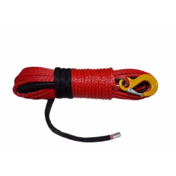Red 10mm*45m Rope for ATV Electric Winch,Synthetic Winch Rope,Replacement Winch Cable,4x4s Off Road Rope