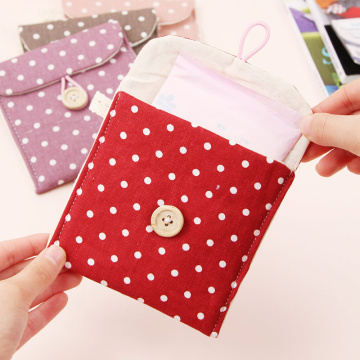Storage Cotton Sanitary Napkin Bag for Women Organizer Hold Pad Bags Small Articles Gather Purse Pouch Case Coin Bags Makeup Set