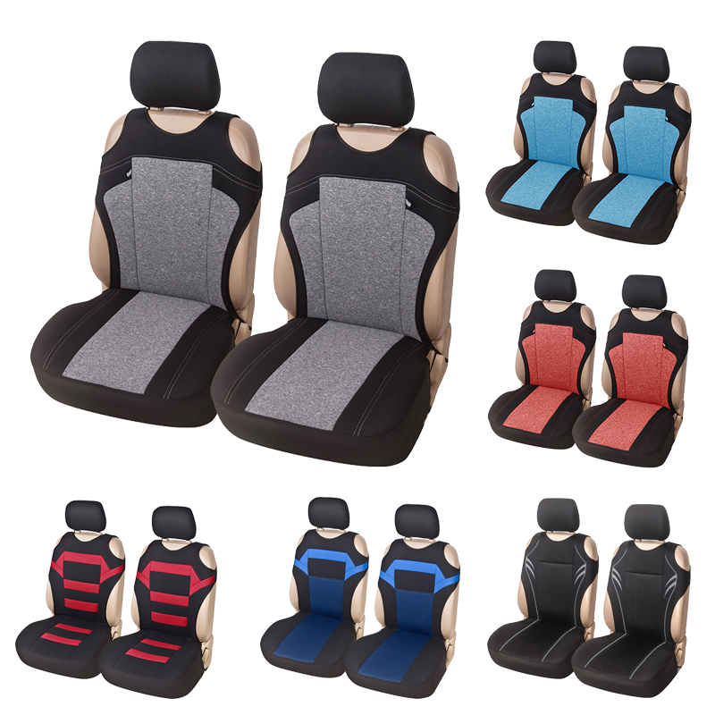 AUTOYOUTH 2pcs Universal Car Seat Covers - Front Seat Covers Mesh Sponge Interior Accessories T Shirt Design - for Car/Truck/Van