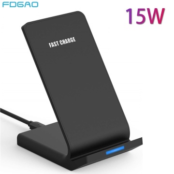 FDGAO Qi Wireless Charger Stand QC 3.0 15W Fast Charging Station Phone Charger For Samsung S9 S10 S20 iPhone 11 XR XS X 8 SE2