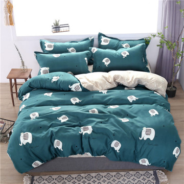 Cartoon Elephant Printed Bed Cover Set Kids Duvet Cover Adult Child Bed Sheets And Pillowcases Comforter Bedding Set 61069