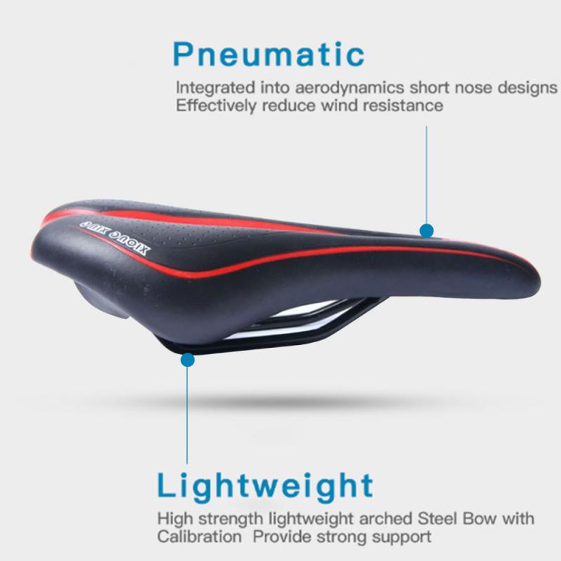 Bike Saddle Silicone Absorbing Cushion PU Leather Surface Silica Filled Gel Comfortable Cycling Seat Shockproof Bicycle Saddle
