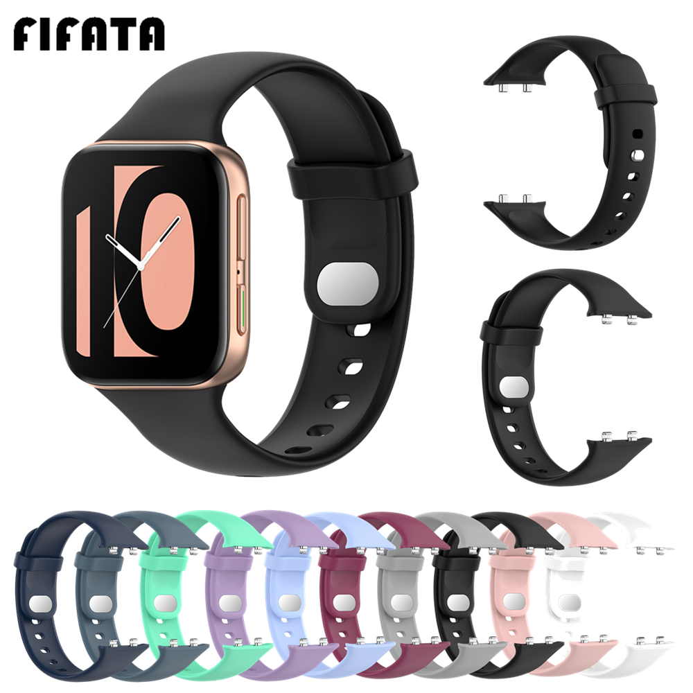 FIFATA Colorful Silicone Strap For OPPO Watch 41mm 46mm Sport Bracelet Wristband For Oppo Smart Watch Band Correas Accessories