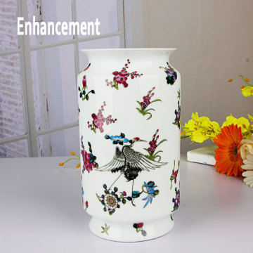 New Arrival Antique Jingdezhen Night Flower Vase With Flowers and Bird Patterns Ceramic Table Vase Porcelain Decorative Vase