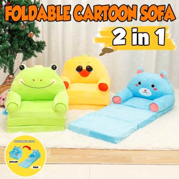 With Filling Kid Furniture Children Small Sofa Cartoon Princess Girl Baby Folding Seat Recliner Boy Single Lazy Sofa Bed