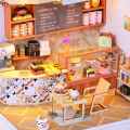 DIY Wooden Miniature Doll House Miss Cake Handmade Dollhouse Room Box Educational Toys Europe Coffee Shop Girl Christmas Gift
