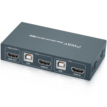 PWAY HDMI KVM Switch 2 Port 4K*2K@30Hz USB Switch KVM VGA Switcher Splitter Box for Keyboard Mouse KVM Switch HDMI VGA