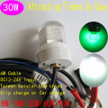 30W 12V LED Green Underwater Submersible Night Fishing Light Crappie Squid Boat Light Dock Lamp
